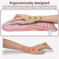 Knocent Ergonomic Wrist Mouse Pad Massage Memory Foam Non-Slip Pink Marble by Deal US