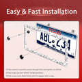 Snake Flowers Stainless Steel License Plate Frame 12.2x6 Inches US CA by Deal US
