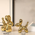 Steviieden Ceramic Balloon Dog Statue Gold Medium Decorative Home Decor by Deal US