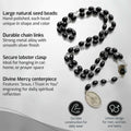 Saint Faustina Kowalska Divine Mercy Chaplet Blue Cord Poland Novena by Deal US