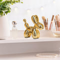 Steviieden Ceramic Balloon Dog Statue Gold Medium Decorative Home Decor by Deal US