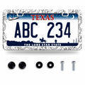 Snake Flowers Stainless Steel License Plate Frame 12.2x6 Inches US CA by Deal US