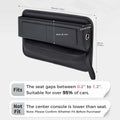 ALIOBC Car Seat Gap Filler Organizer Premium Leather Black 1 Pack by Deal US