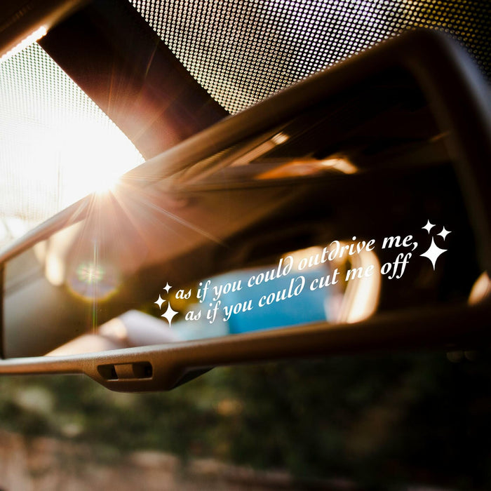 VIANGOZA Set 3Pcs As If You Could Mirror Decal Vinyl Waterproof 4 Inch by Deal US