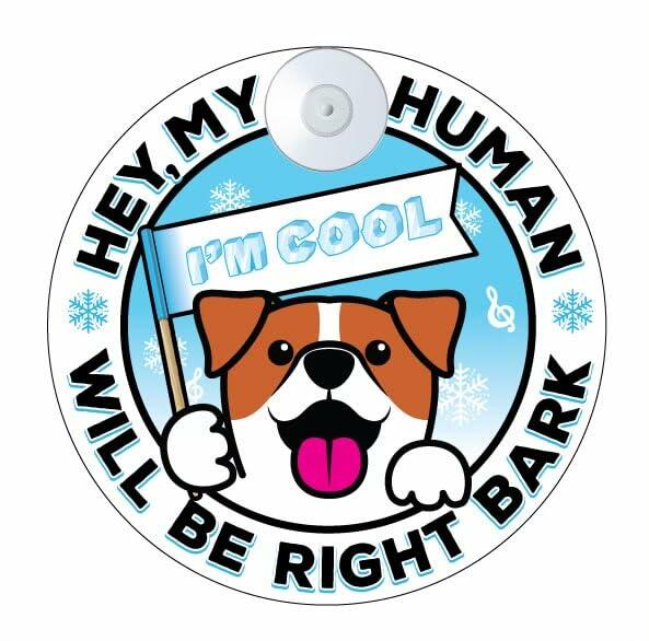 Generic I'M COOL Car Sign Pet Safety Alert Vinyl White/Blue Auto Accessory by Deal US