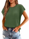 Saodimallsu Womens Summer Crochet Sweater Vest Sleeveless Knit Top Navy Size S by Deal US