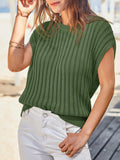 Saodimallsu Womens Summer Crochet Sweater Vest Sleeveless Knit Top Navy Size S by Deal US