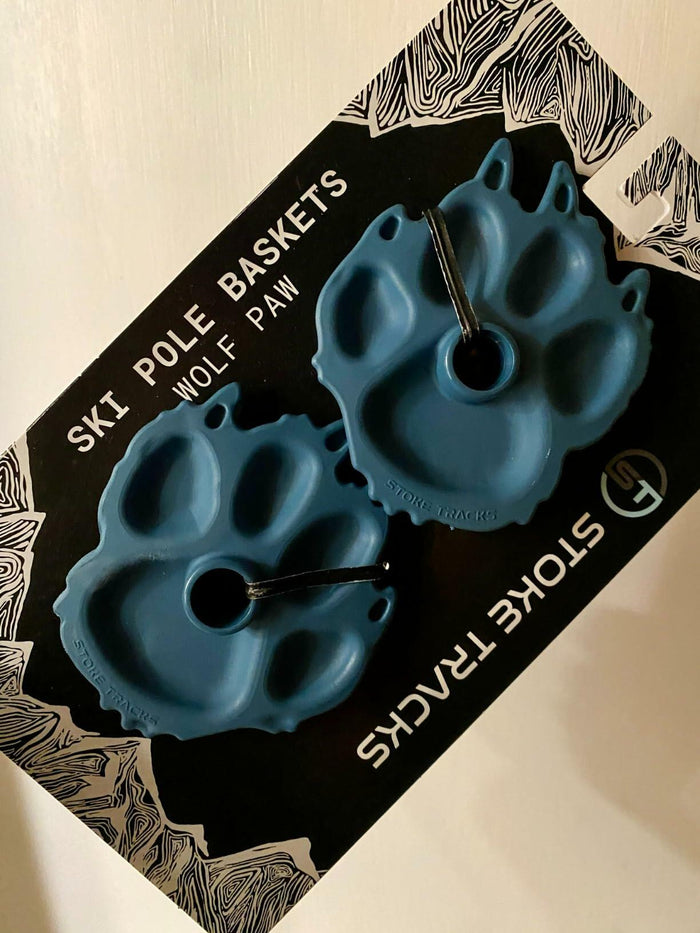 Stoke Tracks Bear Paw Ski Pole Baskets Bear Deep Blue by Deal US