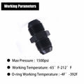 YOMIRACING 6AN Male to AN6 Male Flare Adapter Coupler Black Pack of 2 by Deal US