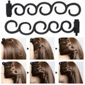 ZZJB Women's Hair Styling Set 7-Piece Black Resin French Braid Tools by Deal US