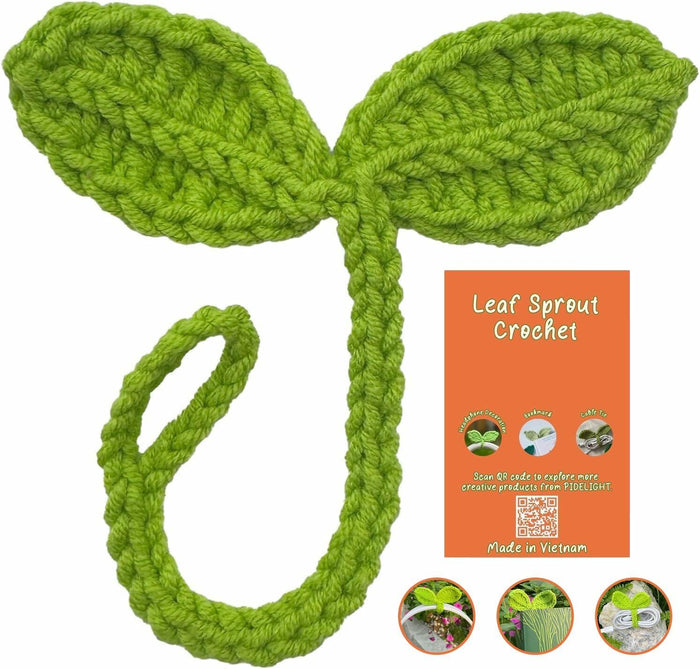 PIDELIGHT Handmade Knitted Crochet Leaf Sprout Multi-Functional Accessory by Deal US