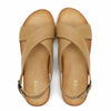 UBFEN Womens Flat Sandals Arch Support Adjustable Slingback Khaki Size 7.5
