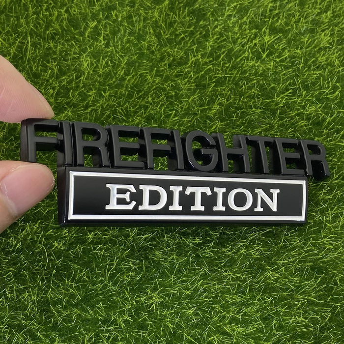 XANAPON Firefighter 3D Metal Fender Badge Car Emblem Chrome Black/White 2PCS by Deal US