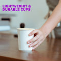 Smygoods Disposable Paper Coffee Cups White 10 OZ 100 Count Hot Beverage by Deal US