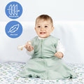 GUNTAIL Baby Sleep Sack 100% Rayon Cotton 2-Way Zipper Soft Lightweight Green L by Deal US