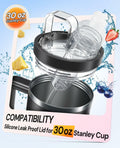 Tumbler Adapter for Stanley Quencher 20oz 30oz Leakproof BPA-Free Silicone by Deal US