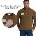 SIZE XL FEWGLEN Men’s Fleece Quarter Zip Pullover Sweatshirt Brown by Deal US