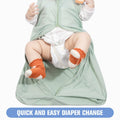 GUNTAIL Baby Sleep Sack 100% Rayon Cotton 2-Way Zipper Soft Lightweight Green L by Deal US