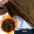 SIZE XL FEWGLEN Men’s Fleece Quarter Zip Pullover Sweatshirt Brown by Deal US