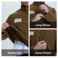 SIZE XL FEWGLEN Men’s Fleece Quarter Zip Pullover Sweatshirt Brown by Deal US