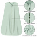 GUNTAIL Baby Sleep Sack 100% Rayon Cotton 2-Way Zipper Soft Lightweight Green L by Deal US