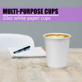 Smygoods Disposable Paper Coffee Cups White 10 OZ 100 Count Hot Beverage by Deal US