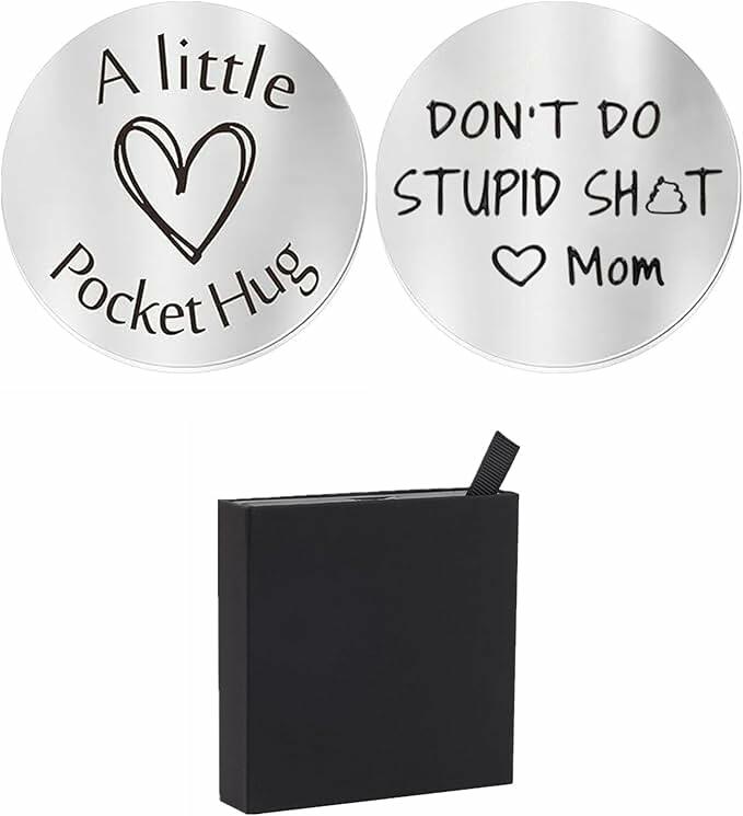 HHXFLY Pocket Hug Leather Keychain Inspirational Gift Box Small by Deal US