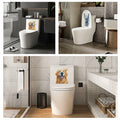 ROLY BEE 2 Sheets Funny Dog Toilet Cover Stickers 9.84x7.87 Multicolor PVC by Deal US