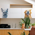 ROLY BEE 2 Sheets Funny Dog Toilet Cover Stickers 9.84x7.87 Multicolor PVC by Deal US