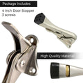 HOME&I Easy Pedal Kick Down Door Stop Chrome 4 Inch 1 Pack Height-Adjustable by Deal US