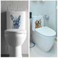 ROLY BEE 2 Sheets Funny Dog Toilet Cover Stickers 9.84x7.87 Multicolor PVC by Deal US