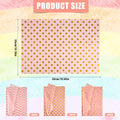 30 Sheets Light Pink Tissue Paper 19.6x13.7in Star Dot Wavy Gift Wrap by Deal US