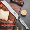 MAD SHARK Bread Knife 8 Inch Stainless Steel Silver Razor Sharp by Deal US