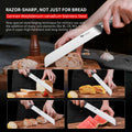 MAD SHARK Bread Knife 8 Inch Stainless Steel Silver Razor Sharp by Deal US
