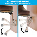 HOME&I Easy Pedal Kick Down Door Stop Chrome 4 Inch 1 Pack Height-Adjustable by Deal US
