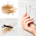 KOKO & KO Gold Bobby Pins 2in 40pcs Flat Hair Pins Blonde Hair by Deal US