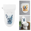 ROLY BEE 2 Sheets Funny Dog Toilet Cover Stickers 9.84x7.87 Multicolor PVC by Deal US