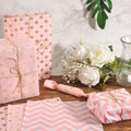 30 Sheets Light Pink Tissue Paper 19.6x13.7in Star Dot Wavy Gift Wrap by Deal US