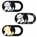 DR. PANDACAT Hug Me Cat 3-Pack Laptop Camera Cover Slide Black White by Deal US