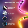 DTQJ RGB LED TV Backlight Strip 13.1ft USB Music Sync Bluetooth Remote by Deal US