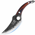 XYJ Forged Boning Knife Carbon Steel Full Tang Coffee w/ Sheath by Deal US