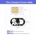 DR. PANDACAT Hug Me Cat 3-Pack Laptop Camera Cover Slide Black White by Deal US
