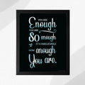 Ambience Alley Ltd You Are Enough Motivational Wall Decor Poster 8x10 by Deal US