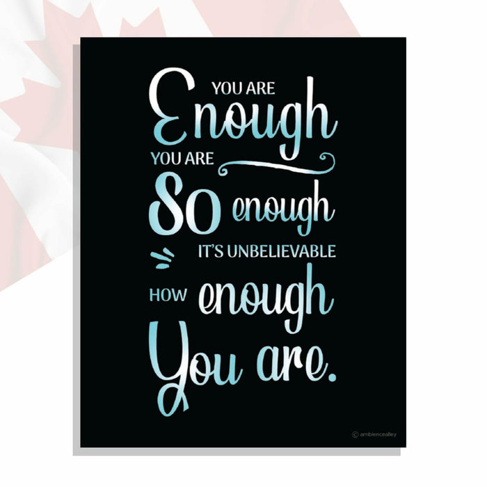 Ambience Alley Ltd You Are Enough Motivational Wall Decor Poster 8x10 by Deal US