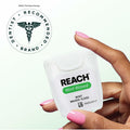 REACH Waxed Dental Floss Mint 55 yd 1 Pack PFAS Free Shred Resistant Green by Deal US