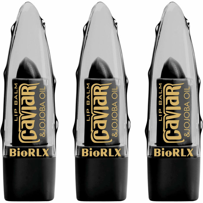BioRLX Aloe Vera Lip Balm Caviar & Jojoba Oil 0.12oz Pack of 3 by Deal US