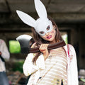 Breathffy Halloween Bunny Mask & Foam Axe Costume Accessories 14.57x10.63in by Deal US