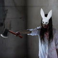 Breathffy Halloween Bunny Mask & Foam Axe Costume Accessories 14.57x10.63in by Deal US