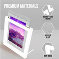Latile Floating Picture Frames 3 Pc Glass Large 8x10 White UV Protection by Deal US