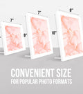 Latile Floating Picture Frames 3 Pc Glass Large 8x10 White UV Protection by Deal US